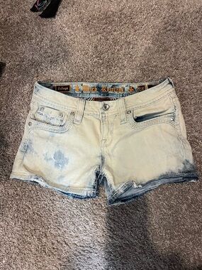 Y2K Rock Revival low rise denim shorts